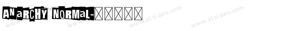 Anarchy Normal字体转换
